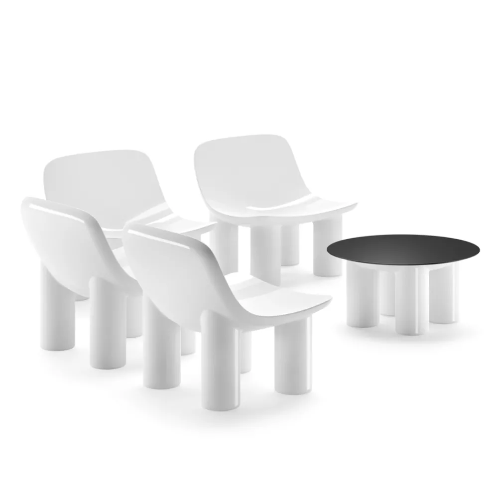 Viadurini in the Garden Sessel Kunststoff-Outdoor-Sessel aus Polyethylen mit Kissen Made in Italy - Freccia