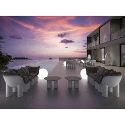 Viadurini in the Garden Sessel Kunststoff-Outdoor-Sessel aus Polyethylen mit Kissen Made in Italy - Freccia