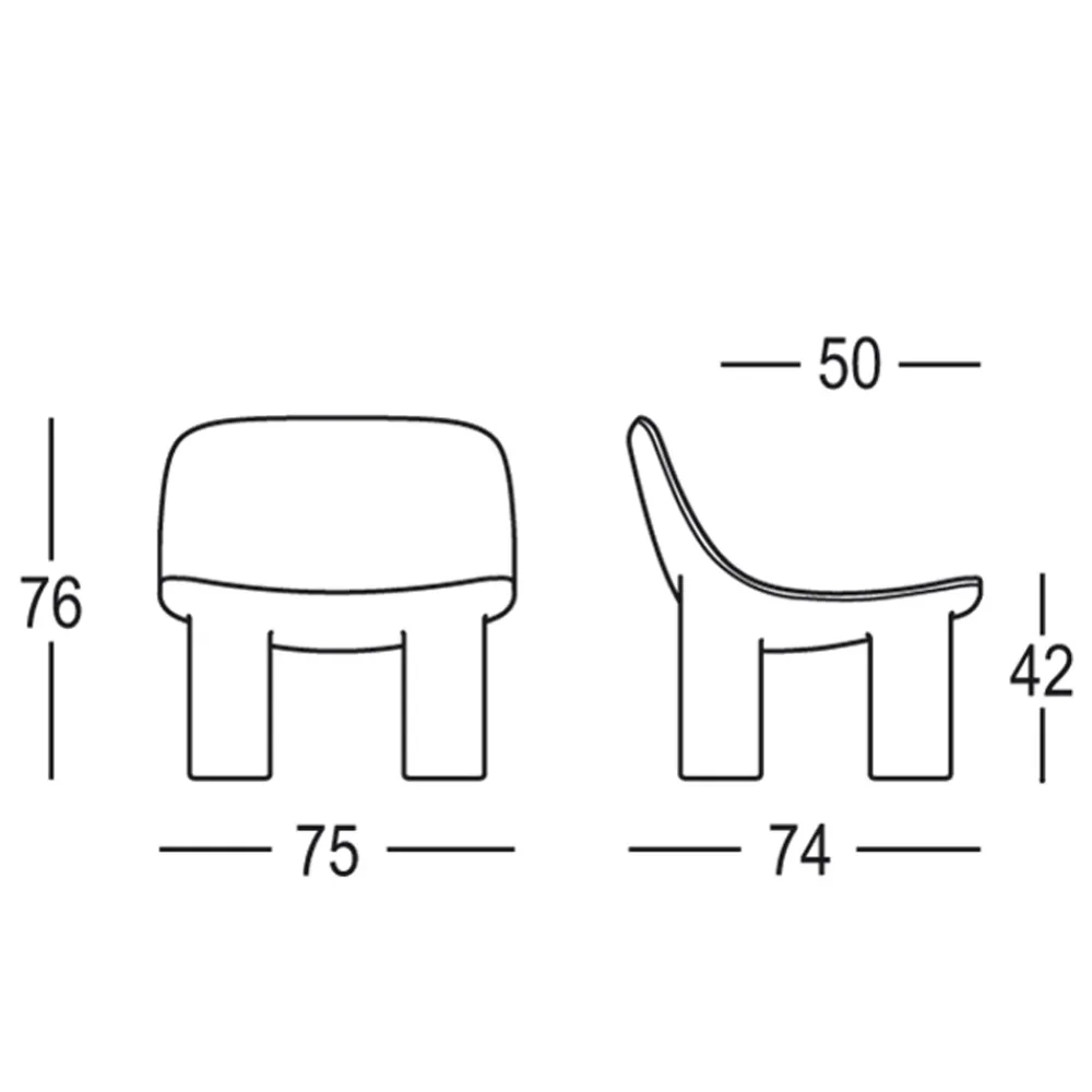 Viadurini in the Garden Sessel Kunststoff-Outdoor-Sessel aus Polyethylen mit Kissen Made in Italy - Freccia