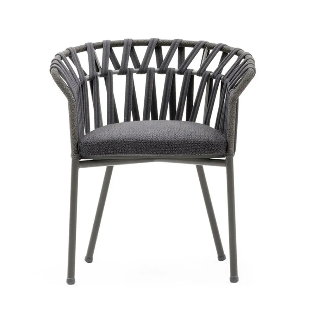 Varaschin Metallsessel-Outdoor-Sessel aus Seil, Stoff und Aluminium - Emma Cross von