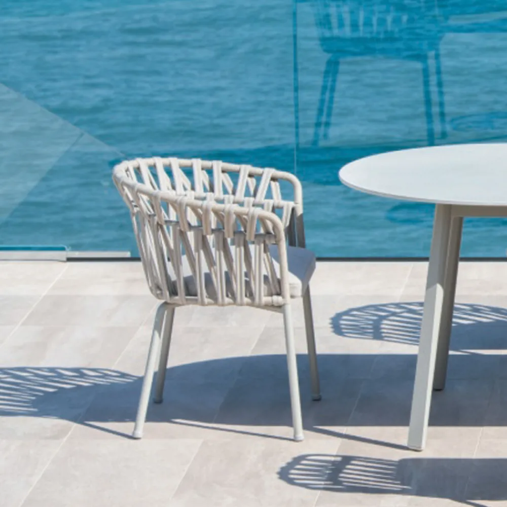 Varaschin Metallsessel-Outdoor-Sessel aus Seil, Stoff und Aluminium - Emma Cross von