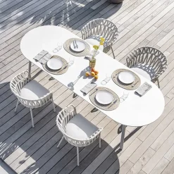 Varaschin Metallsessel-Outdoor-Sessel aus Seil, Stoff und Aluminium - Emma Cross von