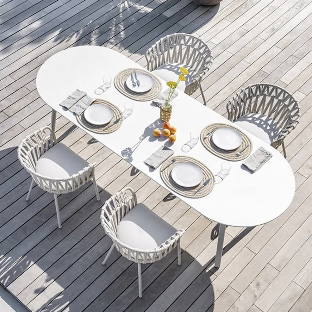 Varaschin Metallsessel-Outdoor-Sessel aus Seil, Stoff und Aluminium - Emma Cross von