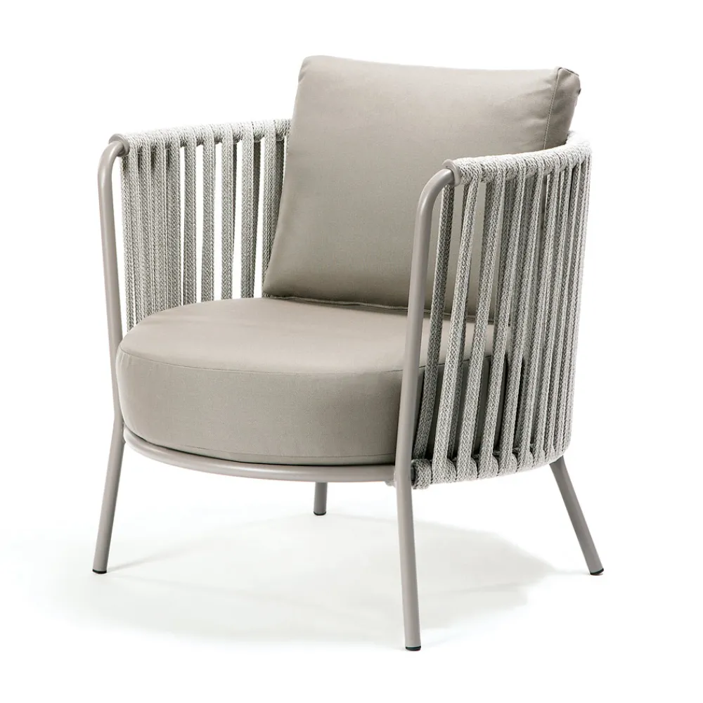 Viadurini in the Garden Metallsessel-Outdoor-Sessel aus Stahl in verschiedenen Größen und Kissen inklusive Made in Italy - Bronn