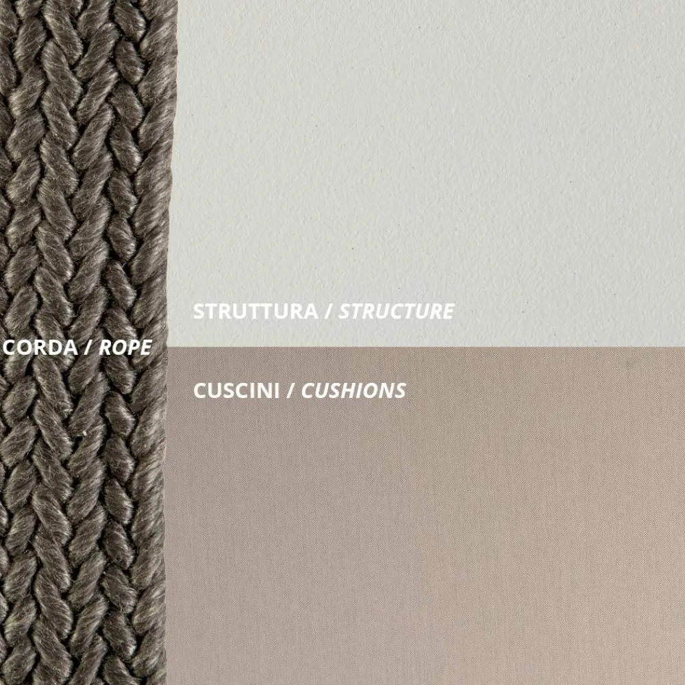 Viadurini in the Garden Metallsessel-Outdoor-Sessel aus Stahl in verschiedenen Größen und Kissen inklusive Made in Italy - Bronn