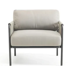 Viadurini in the Garden Metallsessel-Outdoor-Sessel aus Stahl und Seil mit Kissen Made in Italy - Helga