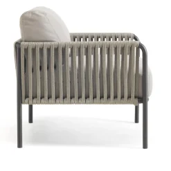 Viadurini in the Garden Metallsessel-Outdoor-Sessel aus Stahl und Seil mit Kissen Made in Italy - Helga