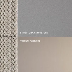 Viadurini in the Garden Metallsessel-Outdoor-Sessel aus Stahl und Seil mit Kissen Made in Italy - Helga