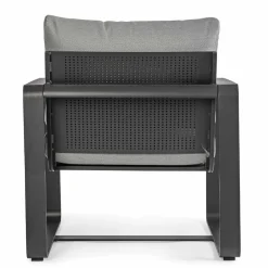 Viadurini in the Garden Metallsessel-Outdoor-Sessel aus Stoff und Aluminium Anthrazit, 2 Stück - Deria