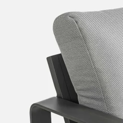 Viadurini in the Garden Metallsessel-Outdoor-Sessel aus Stoff und Aluminium Anthrazit, 2 Stück - Deria