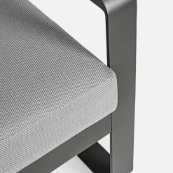 Viadurini in the Garden Metallsessel-Outdoor-Sessel aus Stoff und Aluminium Anthrazit, 2 Stück - Deria