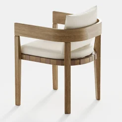 Viadurini in the Garden Holzsessel-Outdoor-Sessel aus Stoff und Holzrahmen Made in Italy - Briga