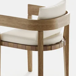 Viadurini in the Garden Holzsessel-Outdoor-Sessel aus Stoff und Holzrahmen Made in Italy - Briga