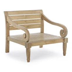 Viadurini in the Garden Holzsessel-Outdoor-Sessel aus Teakholz mit Stoffkissen, Homemotion - Tatyana