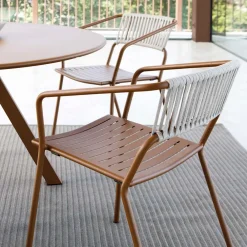 Viadurini in the Garden Metallsessel-Outdoor-Sessel aus verzinktem Stahl stapelbar Made in Italy 2 Stück - Vesna