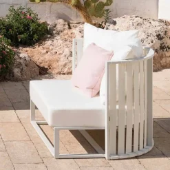 Viadurini in the Garden Metallsessel-Outdoor-Sessel in Aluminium und Luxus Design Seile 3 Oberflächen - Julie