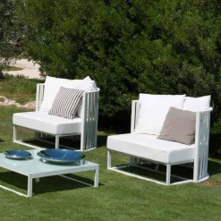 Viadurini in the Garden Metallsessel-Outdoor-Sessel in Aluminium und Luxus Design Seile 3 Oberflächen - Julie