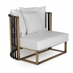 Viadurini in the Garden Metallsessel-Outdoor-Sessel in Aluminium und Luxus Design Seile 3 Oberflächen - Julie