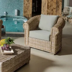 Viadurini in the Garden Sessel Rattan-Outdoor-Sessel in Kubù mit Kissen inklusive - Isildur