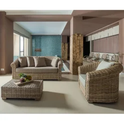 Viadurini in the Garden Sessel Rattan-Outdoor-Sessel in Kubù mit Kissen inklusive - Isildur