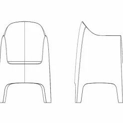 Vondom Sessel Kunststoff-Outdoor-Sessel in modernem Design aus Polypropylen, Solid von , 4 Stück