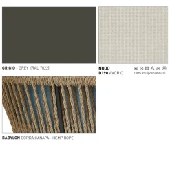 Varaschin Metallsessel-Outdoor-Sessel mit gewebtem Sitz und Kissen - Cricket von