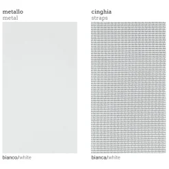 Viadurini in the Garden Metallsessel-Outdoor-Sessel mit linker Ecke aus Aluminium und Gurten Made in Italy - Juliediv