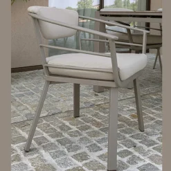 Viadurini in the Garden Metallsessel-Outdoor-Sessel mit taubengrauem Aluminiumgestell - Righello