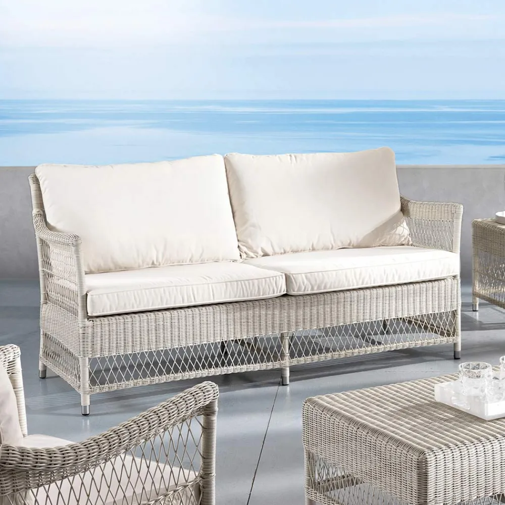 Viadurini in the Garden Gartensofas-Outdoor-Sofa aus handgewebtem Polyrattan - Gigi