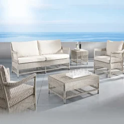 Viadurini in the Garden Gartensofas-Outdoor-Sofa aus handgewebtem Polyrattan - Gigi