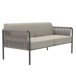 Viadurini in the Garden Gartensofas-Outdoor-Sofa aus Stahl und Seil in verschiedenen Größen mit Kissen Made in Italy - Helga