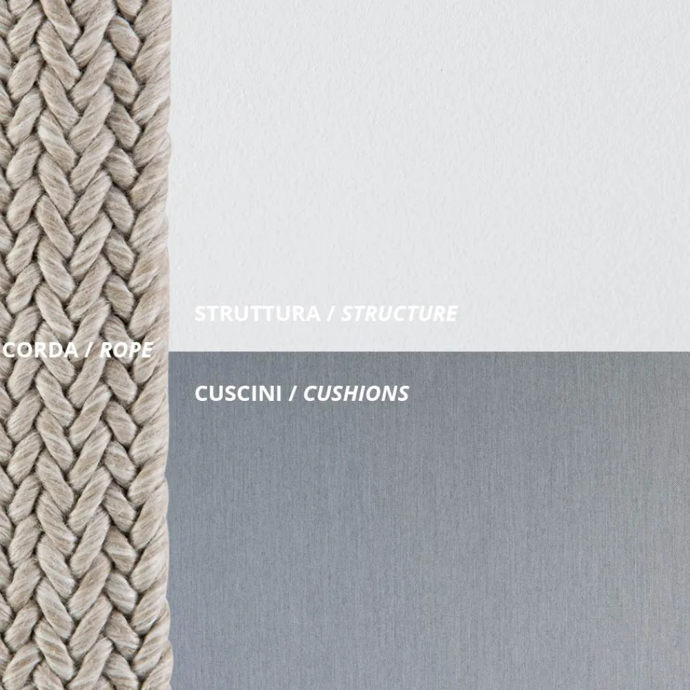 Viadurini in the Garden Gartensofas-Outdoor-Sofa aus Stahl, verschiedene Größen und Kissen inklusive. Made in Italy - Bronn