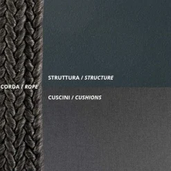 Viadurini in the Garden Gartensofas-Outdoor-Sofa aus Stahl, verschiedene Größen und Kissen inklusive. Made in Italy - Bronn