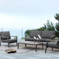 Viadurini in the Garden Gartensofas-Outdoor-Sofa aus Stoff mit Aluminiumstruktur, Homemotion - Cara