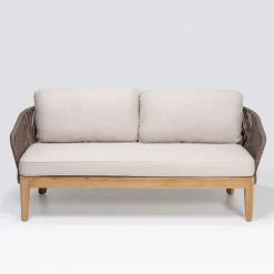 Viadurini in the Garden Gartensofas-Outdoor-Sofa aus Teakholz und Polyethylengewebe - Jhon