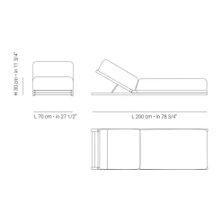 Viadurini in the Garden Sonnenliegen-Outdoor-Sonnenliege aus Stoff und Holzstruktur Made in Italy - Armelia