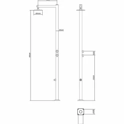 Viadurini in the Garden Gartendusche-Outdoor-Stahldusche mit Fußwaschanlage und Timer Made in Italy - Modeo