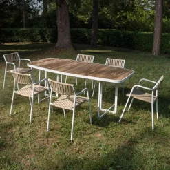 Viadurini in the Garden Gartenstühle Metall-Outdoor-Stuhl aus Aluminium mit Armlehnen - Eugene