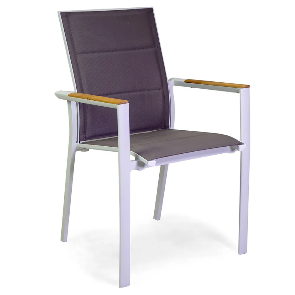 Viadurini in the Garden Gartenstühle Metall-Outdoor-Stuhl aus Aluminium mit doppelschichtigem Textilene - Excursion