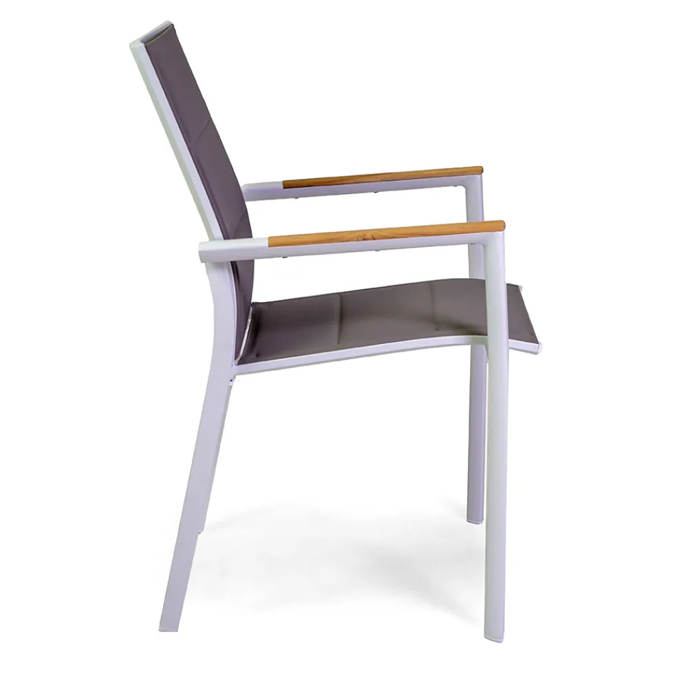 Viadurini in the Garden Gartenstühle Metall-Outdoor-Stuhl aus Aluminium mit doppelschichtigem Textilene - Excursion