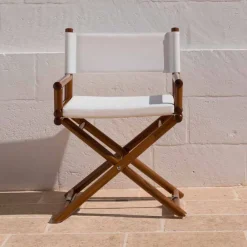 Viadurini in the Garden Gartenstühle Holz-Outdoor-Stuhl aus Naturholz oder schwarzem und wiederverschließbarem Designstoff - Suzana