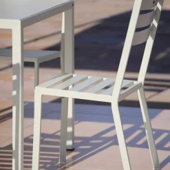 Viadurini in the Garden Gartenstühle Metall-Outdoor-Stuhl aus perlweiß lackiertem Eisen Made in Italy 4 Stück - Bernie