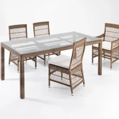 Viadurini in the Garden Gartenstühle Rattan-Outdoor-Stuhl aus Polyrattan mit optionalem Kissen - Gigi