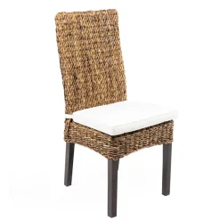 Viadurini in the Garden Gartenstühle Rattan-Outdoor-Stuhl in Bananengeflecht mit Sitzkissen - Safari