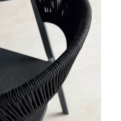 Viadurini in the Garden Gartenstühle Metall-Outdoor-Stuhl mit Aluminiumstruktur und Seilrückenlehne 2-teilig - Turbo