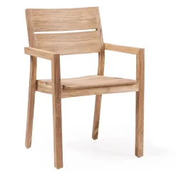 Viadurini in the Garden Gartenstühle Holz-Outdoor-Stuhl mit Armlehnen aus Teakholz - Marie