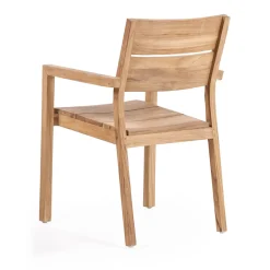 Viadurini in the Garden Gartenstühle Holz-Outdoor-Stuhl mit Armlehnen aus Teakholz - Marie