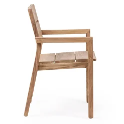 Viadurini in the Garden Gartenstühle Holz-Outdoor-Stuhl mit Armlehnen aus Teakholz - Marie