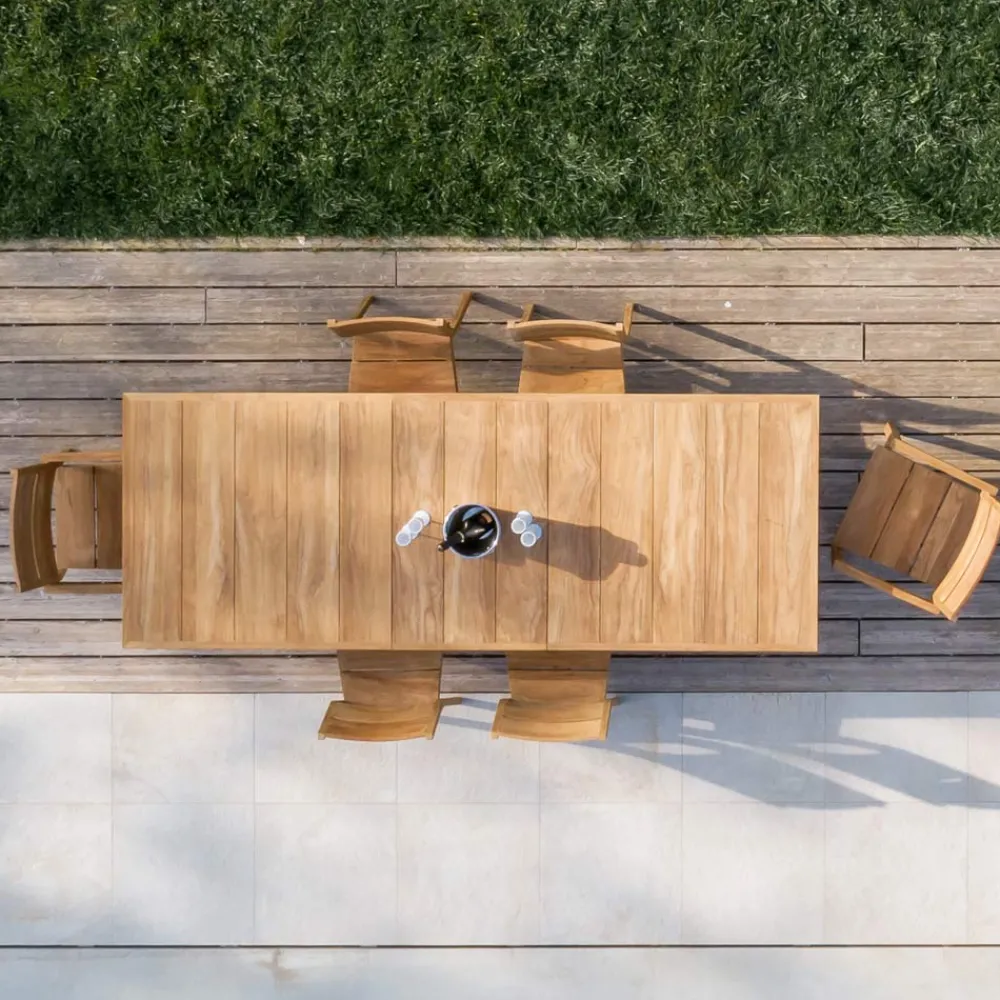 Viadurini in the Garden Gartenstühle Holz-Outdoor-Stuhl mit Armlehnen aus Teakholz - Marie