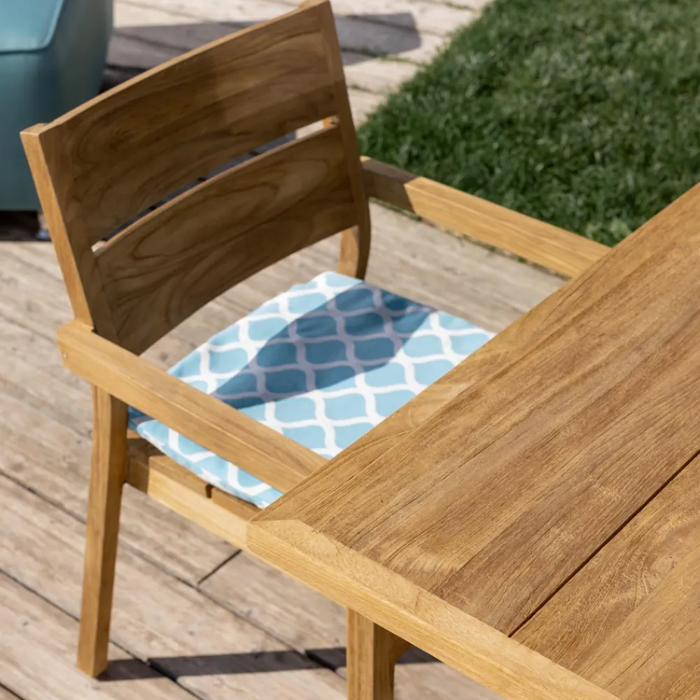 Viadurini in the Garden Gartenstühle Holz-Outdoor-Stuhl mit Armlehnen aus Teakholz - Marie